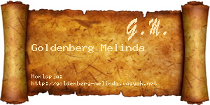 Goldenberg Melinda névjegykártya