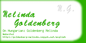 melinda goldenberg business card
